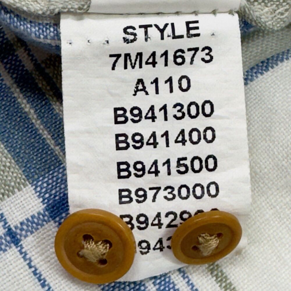 Lucky Brand Men’s Linen Shirt Plaid Short Sleeve Button Up XL - Picture 9 of 13